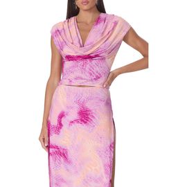 AFRM AFRM Dexter Print Cowl Neck Draped Back Top