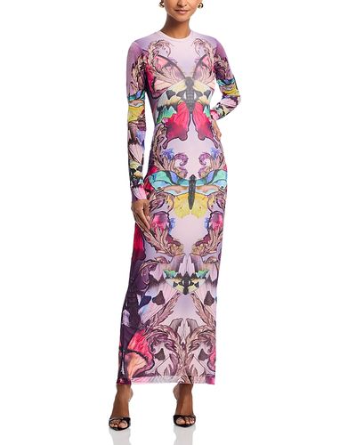 Afrm Afrm Didi Maxi Dress in Ornate Butterfly