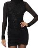 AFRM AFRM Ekko Sequin Mesh Long Sleeve Minidress - 4