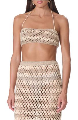 AFRM AFRM Gaten Crochet Crop Halter Top