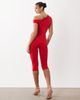 AFRM AFRM Gina asymmetric shoulders capri length jumpsuit in red - 4