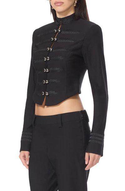 Afrm Gracyn Crop Fitted Band Jacket