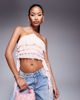 AFRM AFRM halter neck ruffle top in pink - 1