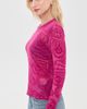 AFRM AFRM Kaylee Flocked Mesh Shirt Fuchsia Paisley - 3