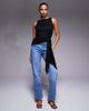 AFRM AFRM lace sleeveless knotted drape detail open back top in black - 3
