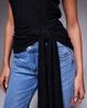 AFRM AFRM lace sleeveless knotted drape detail open back top in black - 4