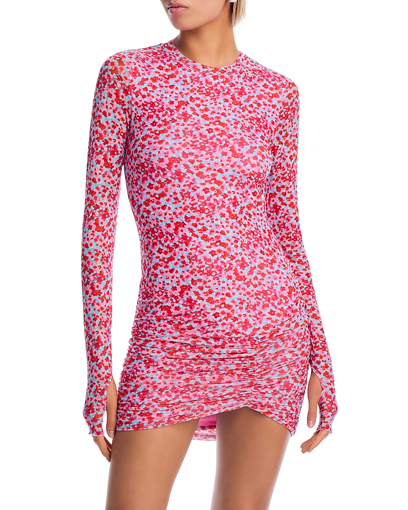 afrm ruched dress AFRM Nikita Dress in Pink