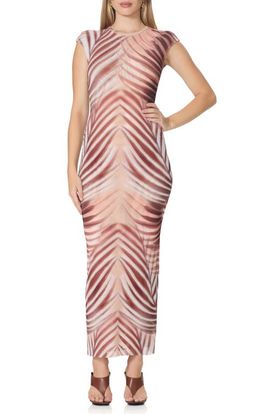 AFRM AFRM Mylo Print Mesh Maxi Dress