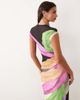 AFRM AFRM Nina mesh cap sleeve top in bright feather print - part of a set-Multi - 2