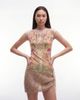AFRM AFRM Nina printed mesh cap sleeve crewneck tee in pink vintage swirl-Multi - 1