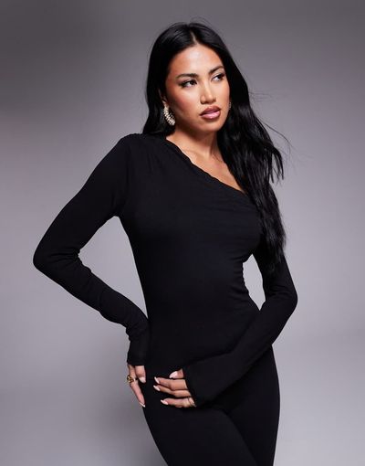AFRM AFRM off shoulder top in black - part of a set