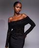 AFRM AFRM off the shoulder long sleeve lace bodysuit in black - 1