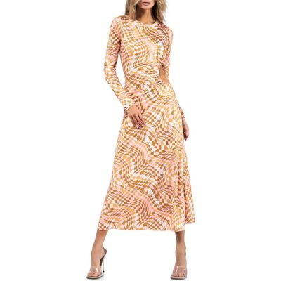 AFRM AFRM Osprey Long Sleeve Cutout Midi Dress