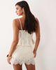AFRM AFRM Priesley Bridal lace built in shorts mini skirt in white - part of a set - 3