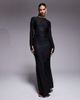 AFRM AFRM rhinestone long sleeve thumbhole detail top in black - part of a set - 2