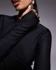 AFRM AFRM rhinestone long sleeve thumbhole detail top in black - part of a set - 3