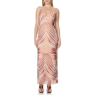 AFRM AFRM Romy Print Mesh Slipdress