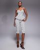 AFRM AFRM Ronnie high waisted tailored capri pants in white polka dots - part of a set - 1