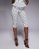 AFRM AFRM Ronnie high waisted tailored capri pants in white polka dots - part of a set - 2