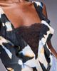 AFRM AFRM ruffle drape lace trim top in shadow flower-Multi - 3