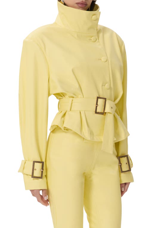 AFRM AFRM Scarlette Belted Faux Leather Jacket