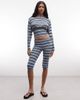 AFRM AFRM Selma ribbed knit cardigan blue stripe -set - 1
