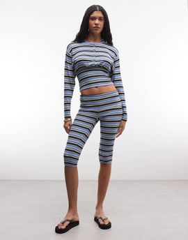 AFRM AFRM Selma ribbed knit cardigan blue stripe -set