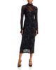 Afrm Afrm Shailene Flocked Mesh Midi Dress - 1