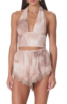 AFRM AFRM Sylas Plunge Halter Neck Crop Top