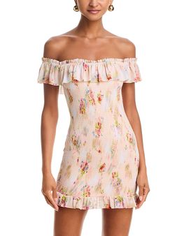 Afrm Afrm Syra Smocked Mini Dress