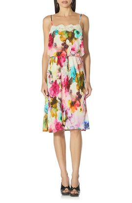 AFRM AFRM Tabitha Lace Trim Midi Dress