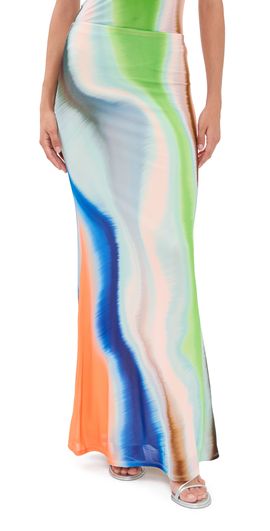 AFRM AFRM Tegan Skirt Watercolor Abstract