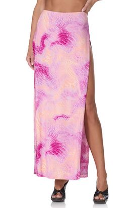 AFRM AFRM Tempest Snakeskin Print Side Slit Maxi Skirt