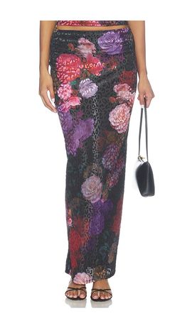 AFRM AFRM Vanya Burnout Velvet Skirt