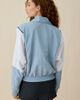 AFRM AFRM Virgo Colorblock Cropped Half-Zip Windbreaker Jacket in Dusty Blue Mix, Women's at Urban Outfitters - 4