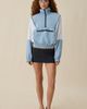 AFRM AFRM Virgo Colorblock Cropped Half-Zip Windbreaker Jacket in Dusty Blue Mix, Women's at Urban Outfitters - 5