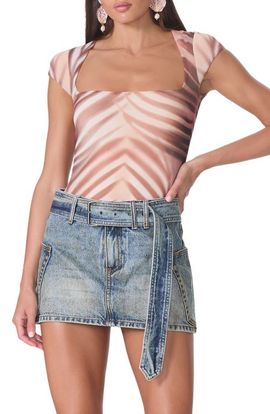 AFRM AFRM Winona Square Neck Cap Sleeve Top