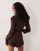 AFRM AFRM Wren high rise mini shorts in chocolate - part of a set-Brown - 3