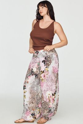 knee length dresses for ladies Afrm Nettie Long Sleeve Backless Maxi Dress in Caramel Animal at Nordstrom, Size Large main image 1