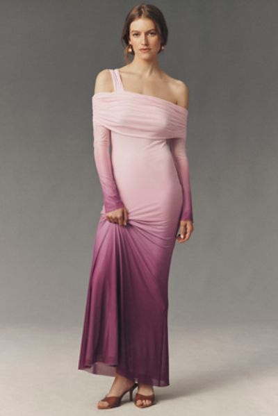 AFRM Tina Mesh Off-Shoulder Maxi Dress