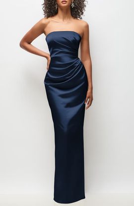 After Six After Six Niamh Ruched Satin Gown