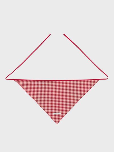 AFTERHOURS Cotton Lace Triangle Kerchief [Red]