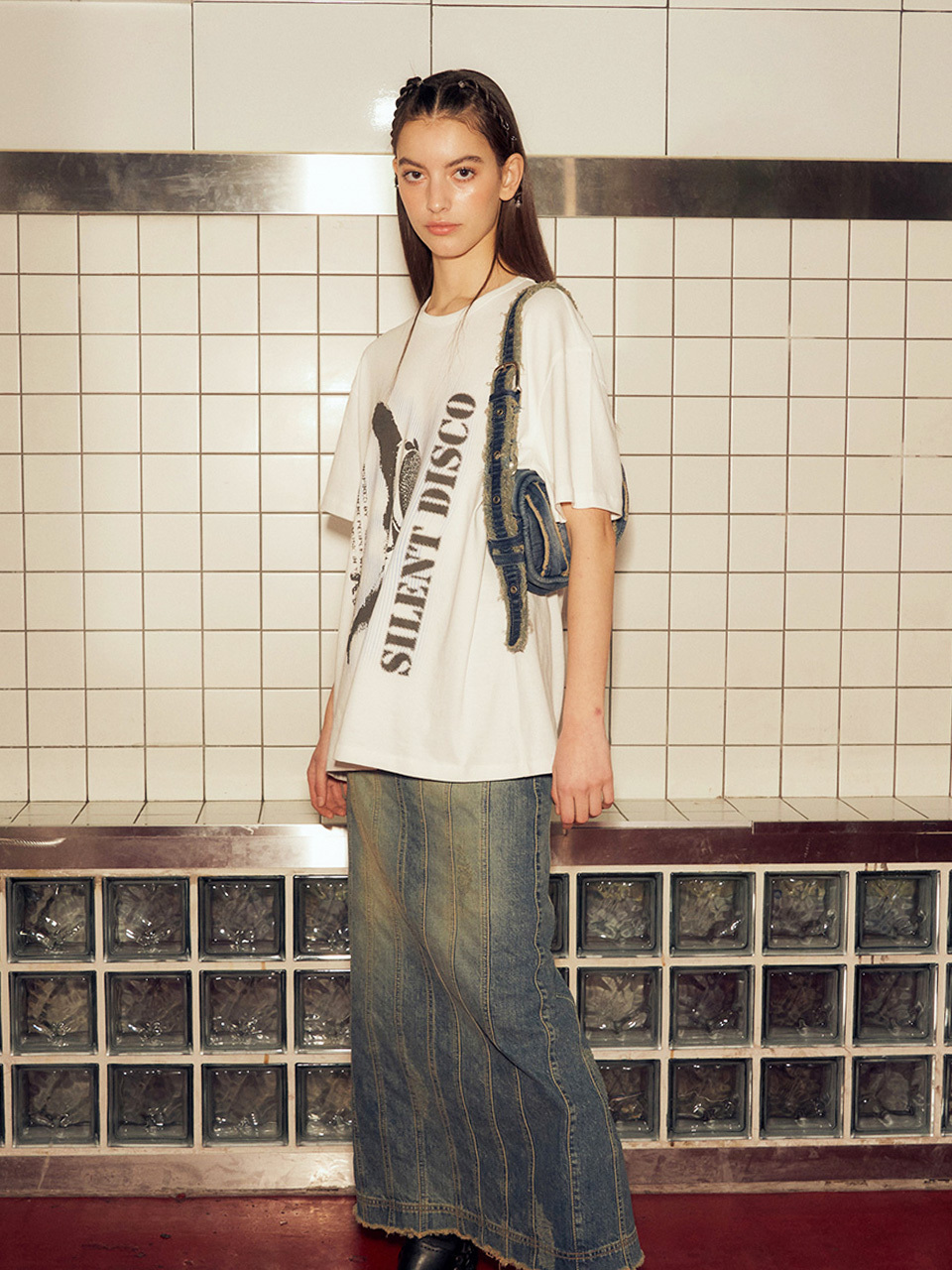 AFTERHOURS Denim Cut-Off Shoulder Bag_ Indigo Blue