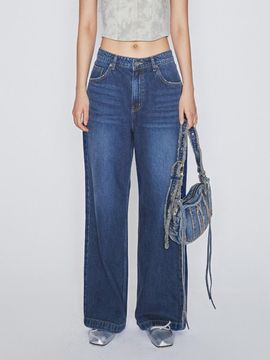 AFTERHOURS Low Rise Wide Leg Denim Pants [Indigo]
