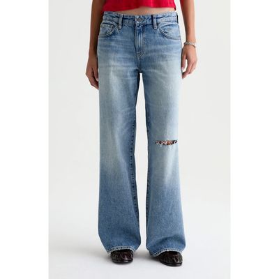 AG Adria Ripped Low Rise Baggy Wide Leg Jeans