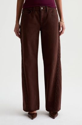 AG AG Adria Lace Up Wide Leg Jeans 