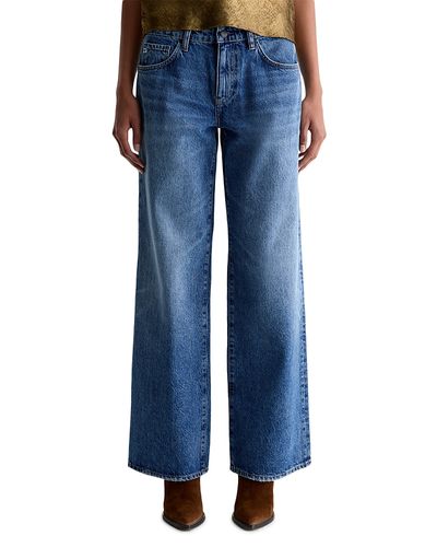 Ag Ag Adria Mid Rise Wide Leg Jeans in Jive