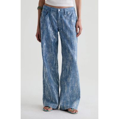 AG AG Adria Sequin Wide Leg Jeans