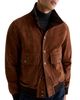 Ag Ag Andre Classic Fit Suede Leather Stand Collar Jacket - 6