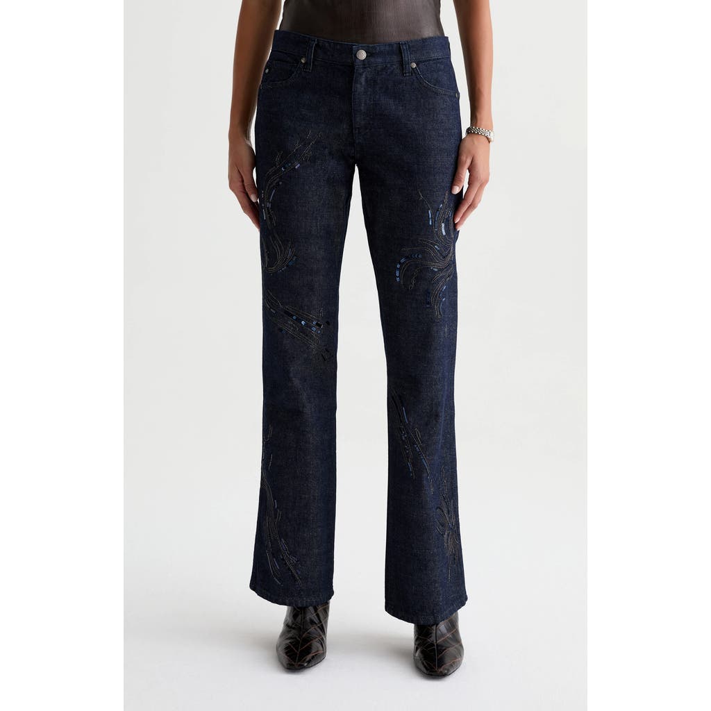AG AG Angel Embroidered Low Rise Bootcut Jeans